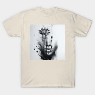 Face FLower art T-Shirt